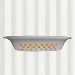 Vintage Glasbake Yellow Dot Divided Casserole Dish